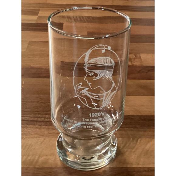 Avon Advertising Tumblers Gibson Girl Flapper Age Fashion Set of 3 Glasses 5.5” - Picture 8 of 9